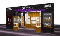 China jewellery fair booth display showcases and window cabinets factory