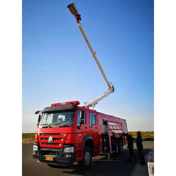 Quality 460hp 10 Wheeled Hydraulic Fire Truck , 18M Hydraulic Telescopic Water Rescue Fire Truck for sale