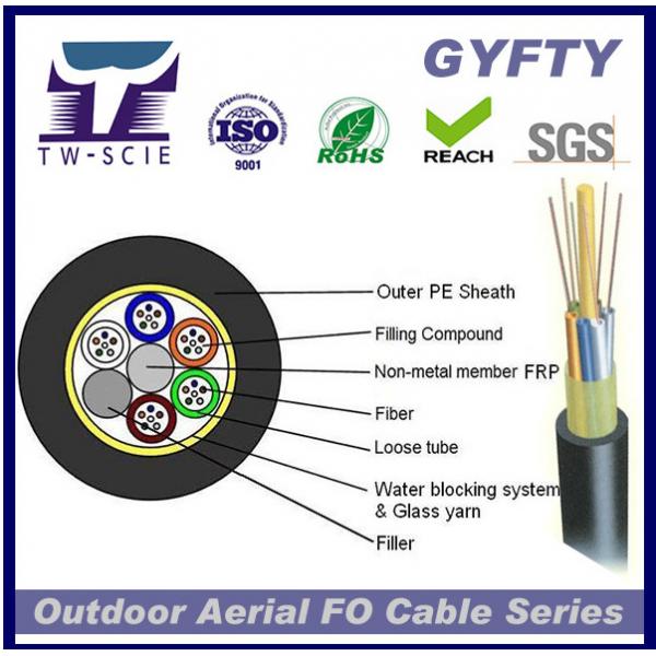 Quality GYFTY  24cores  FRP Loose Tube Outdoor Ribbon Non-armored Fiber Optic Network Cable for sale