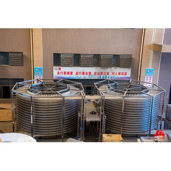 Quality ISO Food Safety Double Spiral Baking Cooling Towers for sale