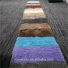 China Plain color tufted shaggy polyester area carpet for home factory