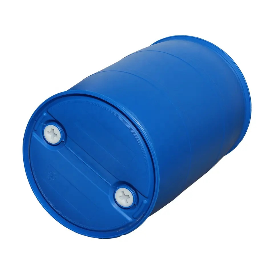 China 200L Plastic Drums 55 Gallon Plastic Barrel HDPE Reusable Blue factory