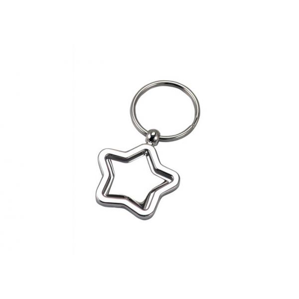 Quality Souvenir Gift Cute Metal Keychain Iron Star Keychain Bulk Rotatable Iron for sale