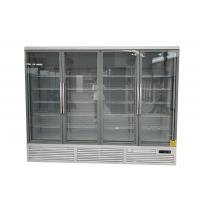 China Integral Vertical Glass Door Refrigerator Built In Four Glass Door Display for sale