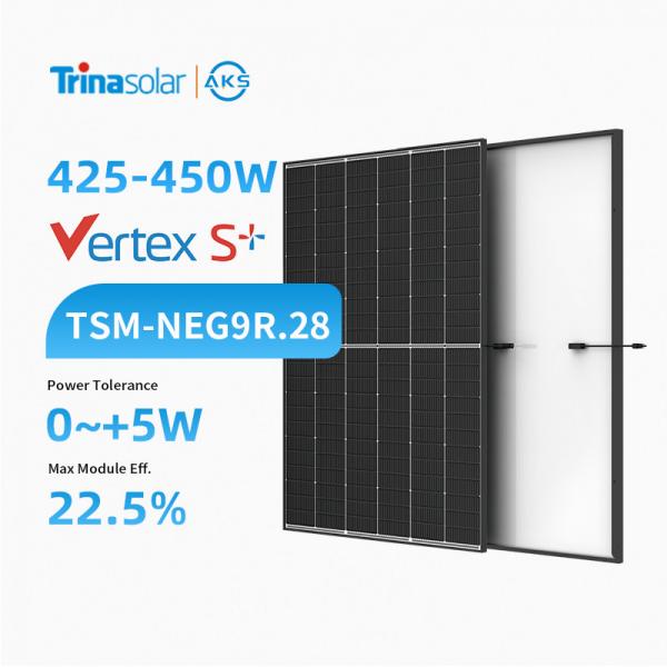 Quality Trina 425W 430W 435W 440W 445W W450 Solar Panel Half Cut Black Frame Solar Panel Inwarehouse for sale