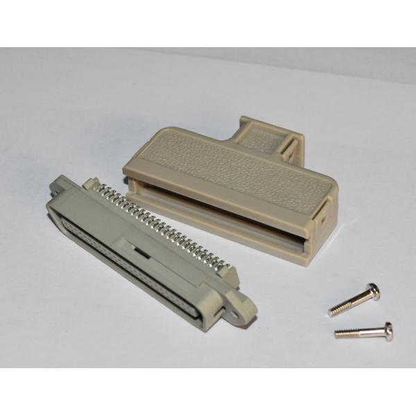 Quality 50 Pin Champ Solder Male Centronics Connector With plastic cover or wire clip for sale
