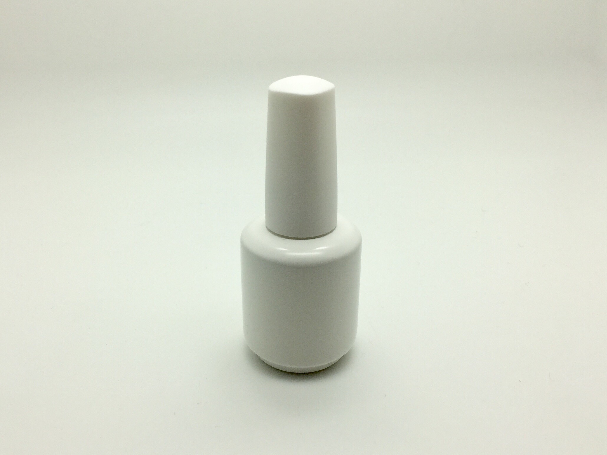 China white powder coating gel polish bottle thick tough coating 15ml round gel polish bottle nail polish packaging LESS MOQ for sale