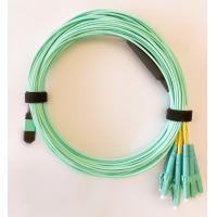 Quality Trunk Harness MPO OM3 LC Fan Out Fiber Optic Patch Cord for sale