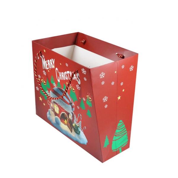 Quality Customized Size Personalised Printed Gift Bags Coated Paper Material For Christmas for sale