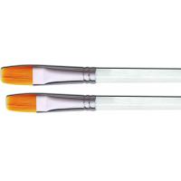 Quality Transparent Acrylic Handle Artist Loft Paint Brushes , 2 Inch Oil Painting for sale