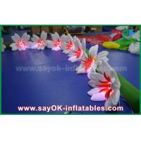 China 8m Long Nylon Inflatable Lighting Decoration Lily Flower Chai For Wedding factory