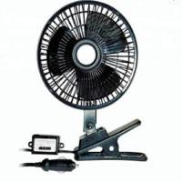 China Black Car Cooling Fan Plastic Material 12v / 24v With Half Safety Metal Guard factory