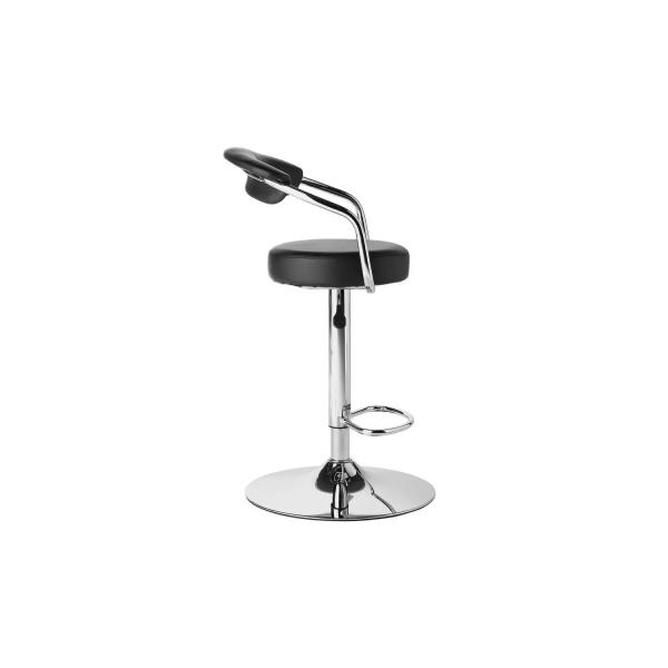 Quality Round Adjustable Padded Counter Top Bar Stools With Backs 58cm-80cm Height for sale