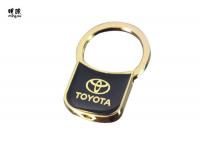 China Push Style Toyota Car Keychains For Guys , Gold Finishing Metal Key Fobs factory