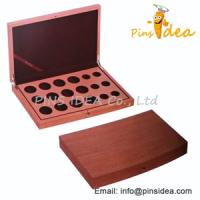 China Wood Coin Display Case, With Velvet Interiro, Stamped Logo, Professional Manufacturer factory