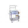 China IV pole Emergency Medical Trolleys With Utility Container ABS Drawers factory