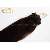 China 22 Micro Ring Hair Extensions - 22 Brown Pre Bodned Micro Ring Loop Hair Extensions 1.0 G / Strand For Sale factory