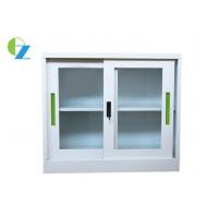 China Short Glass Sliding Door Cupboard Office Furniture H900*W900*D400(MM) KD Structure factory