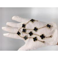 Quality Women'S Vintage Alhambra 18K Gold Jewelry Handmade With Onyx No Diamond for sale