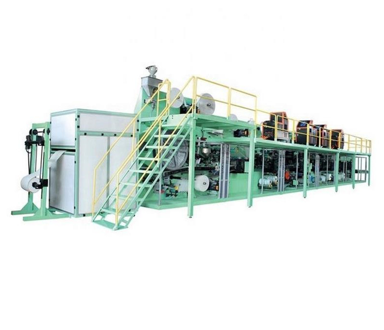 China Fully Automatic Control Baby Diaper Production Line / Diaper Manufacturing Machine for sale