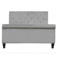 china Upholstered chesterfield bed frame king size Sleigh With Buttons