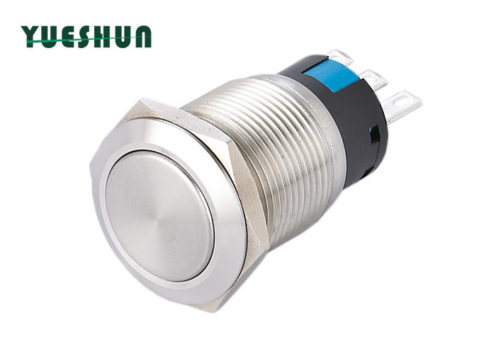 Quality Door Bell Self Locking Push Button Switch 5A 250V AC 19MM Panel Mounting for sale