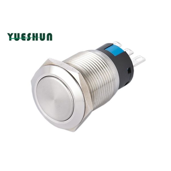Door Bell Self Locking Push Button Switch 5A 250V AC 19MM Panel