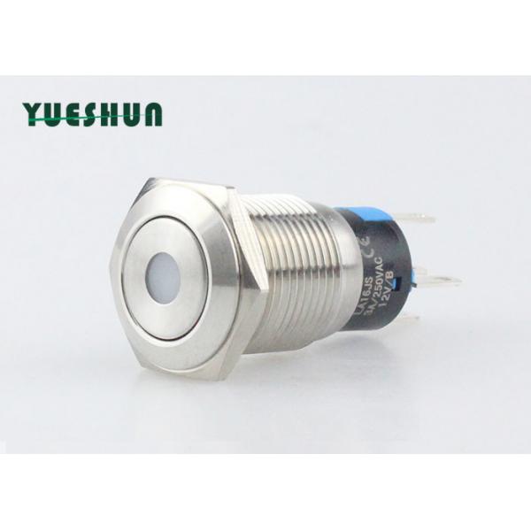 Quality 16mm Metal Illuminated Push Button Reset Switch Panel Mount 110V 220V Dot Type for sale
