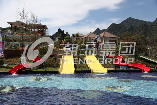 Quality Big kids Playground Slide with Aqua Play , Fiberglass Water Slides for Kids for sale