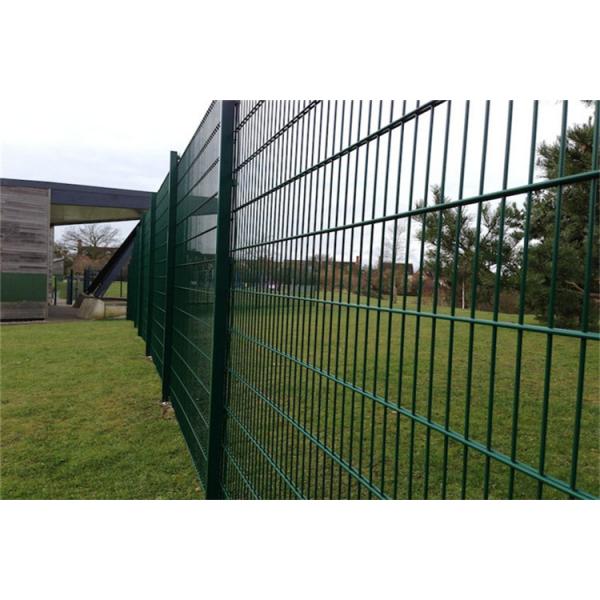 Quality 868 656 Double Loop Wire Garden Fence 50x200mm Mesh With Peach Post for sale