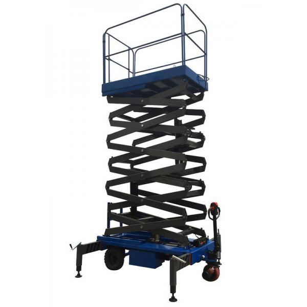 Quality 8m Working Height Manganese Steel Mobile Scissor Lift Electrical Pulling Loading for sale