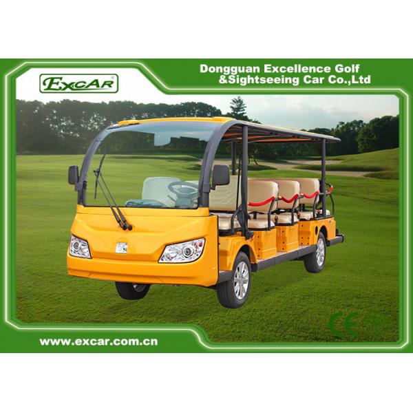 Quality Yellow Aluminum Electric Sightseeing Car Tour Bus For Passengers Transportation for sale
