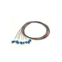 China LC / UPC Fiber Optical Pigtail , Fiber Cable Single Mode 0.9mm 12 Color factory