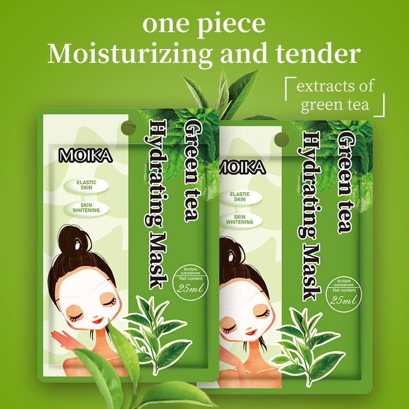 China Instantly Quenches Skin Hydrated Green Tea Facial Masks Contains Vitamin E Collagen factory