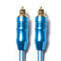 Quality Toslink Digital Optical Audio Cable OD5.0 Blue Plated Aluminum Shell For for sale