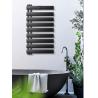 China Towel Radiator Black Bath Towel Rack 20W Aluminum Alloy IP54 With Hot Water factory