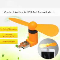 China 2016 New products 2 in 1 OTG micro mini usb fan for cell Phones and usb port factory
