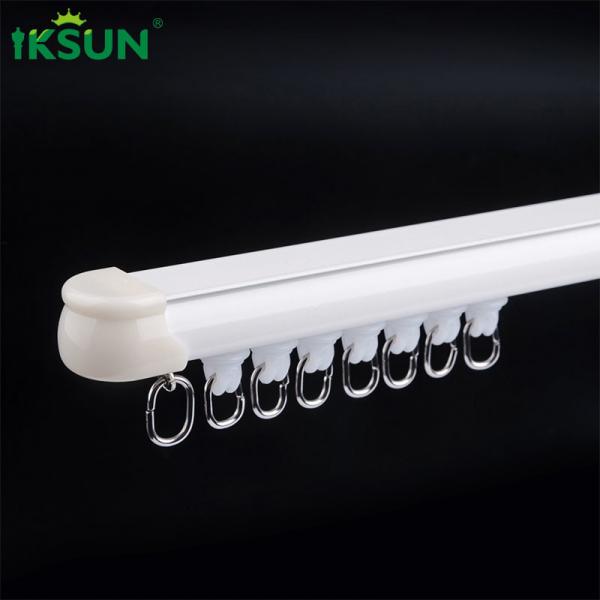 Quality 6.7m White Metal Curtain Track , Curtain Ceiling Rail Track For Shading Backdrop for sale