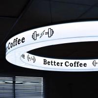 China Creative ring acrylic light box Bar Coffee Clothing store atmosphere sense signs circular ring billboard factory