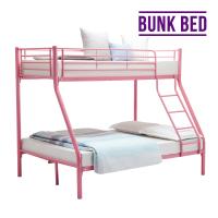 China Custom Iron Tube Bed ,  Industrial Metal Bunk Beds Glossy Finish for sale