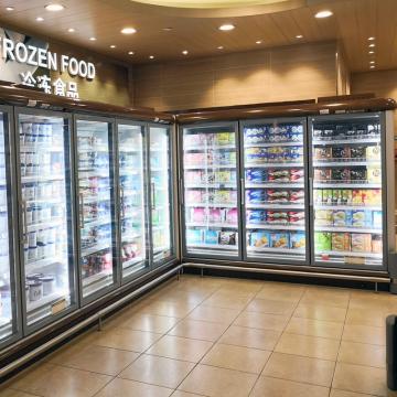 Quality Supermarket Upright Display Cooler With Two Doors for sale