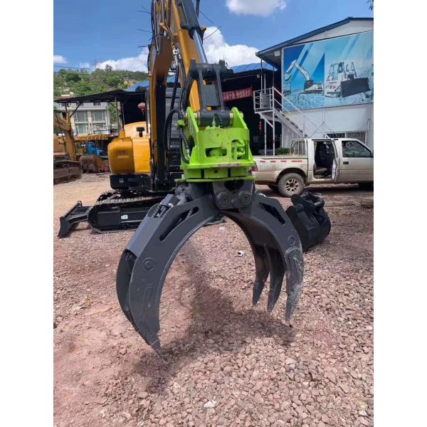 Quality 360 Degree Rotating Hydraulic Timber Grab , Excavator Grab Attachments Q355B Material for sale