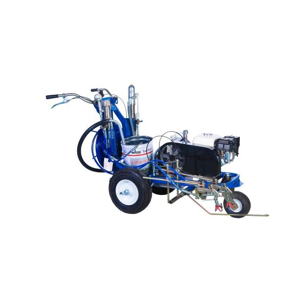 Quality Cold Paint Spraying Road  Line Marking Machine Double Guns 12L Max Marking Speed 2-6m/Min for sale
