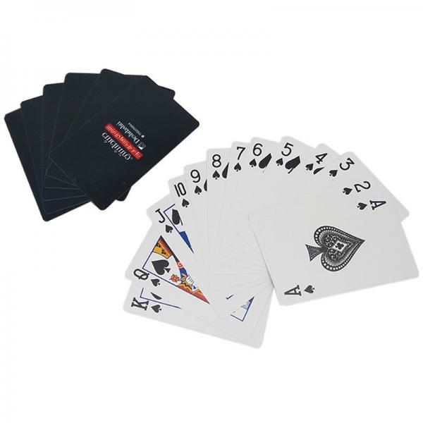 Quality 57x87mm Casino Plastic Playing Cards With Custom Print Logo Barcode for sale