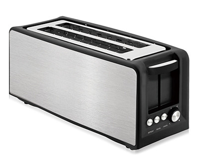 Quality Rectangle Stainless Steel Bread Toaster 4 Slice Long Toaster for sale
