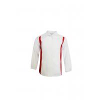 China 240G Red Contrast White Workwear Jacket 65 Polyester 35 Cotton Twill 2/1 factory