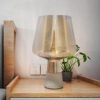 China Cement Table Lamp Modern Glass Table Lamps For Living Room Bedroom Study Desk Light(WH-MTB-12) factory