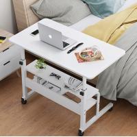 China Customized White Wooden Mobile Electric Standing Desk with Drawers 600mm Height Adjustable for sale