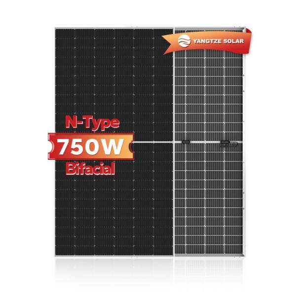 Quality N Type Commercial Bifacial Solar Panel HJT 750w for sale