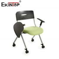 China Modern Foldable Chair With Writing Table Visitor Guest Mesh Back Office Training Chair factory